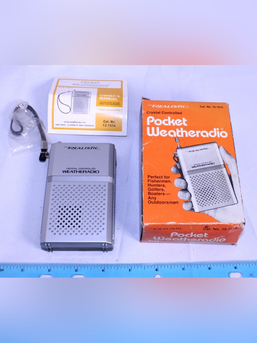 Vintage Realistic Pocket Weatheradio - Model 12-151A original packaging